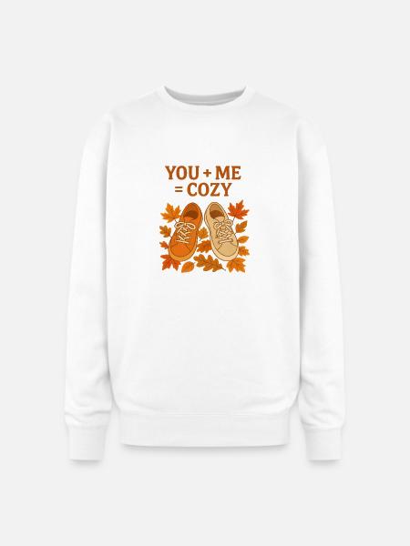 You Me Cozy Autumn Sneakers - Oversized Crewneck Sweatshirt - white