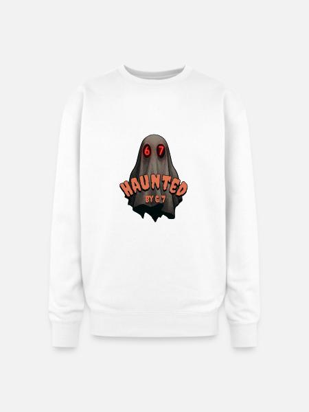Haunted by 6/7 Ghost - Oversized Crewneck Sweatshirt - white