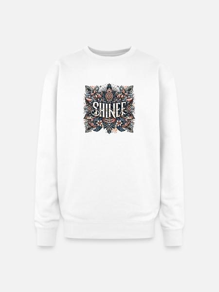 Shine Bright Ornamental Mandala - Oversized Crewneck Sweatshirt - white