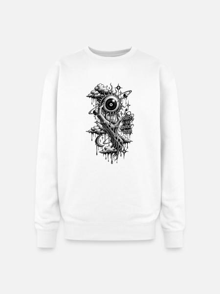 Reality Is Just Another Dream - Oversized Crewneck Sweatshirt - white