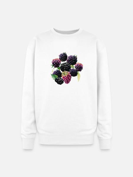 Freedom of berries - Oversized Crewneck Sweatshirt - white