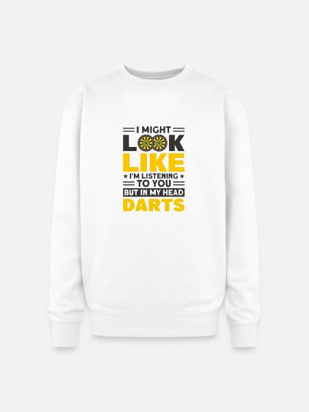 Darts Dart Player - Oversized Crewneck Sweatshirt - white