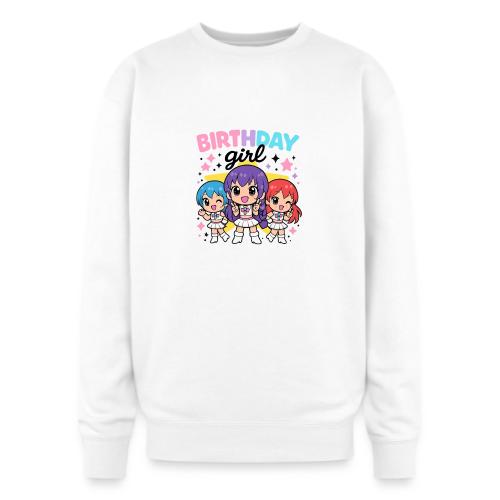Cute Chibi Birthday Idol Girls - Oversized Crewneck Sweatshirt