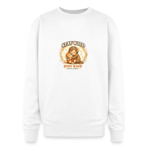 Stay Wild Stay Kind Punch Monkey Hug - Oversized Crewneck Sweatshirt