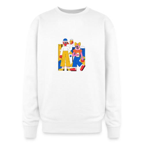 Bold Geometric Duo Pop Art - Oversized Crewneck Sweatshirt
