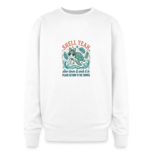 Shell Yeah Sea Turtle Beach Vibes - Oversized Crewneck Sweatshirt
