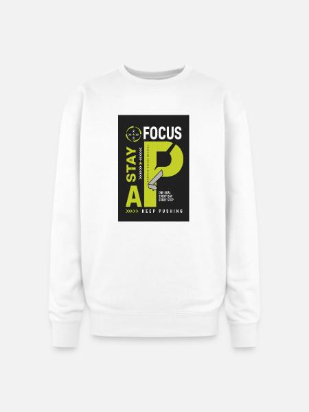 one goal every day every step - Oversized Crewneck Sweatshirt - white