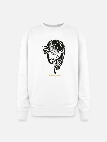 JESUS - Oversized Crewneck Sweatshirt - white