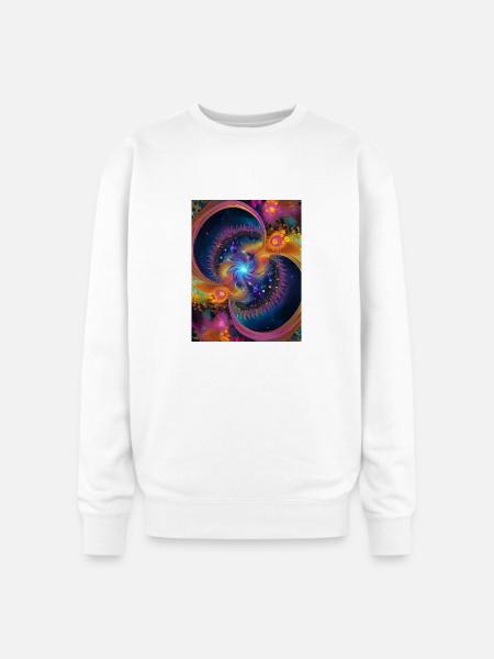 Fractal universe - Oversized Crewneck Sweatshirt - white
