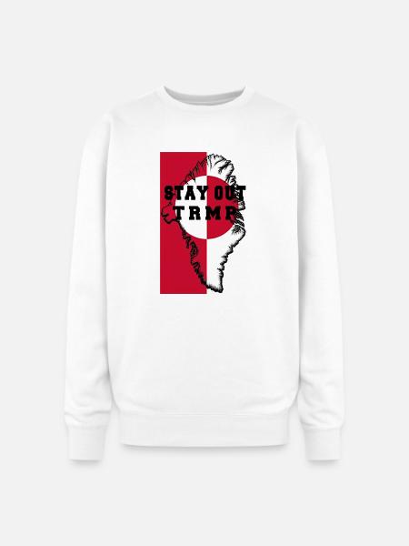 Greenland red white - Oversized Crewneck Sweatshirt - white