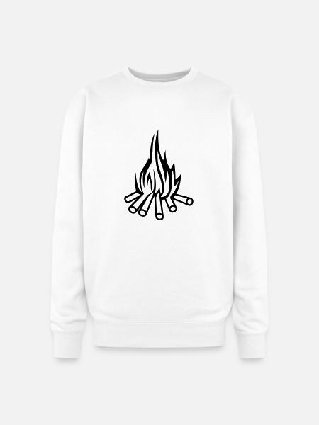 bonfire - Oversized Crewneck Sweatshirt - white