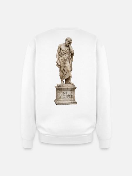 Ancient Sage Coffee Crave - Oversized Crewneck Sweatshirt - white