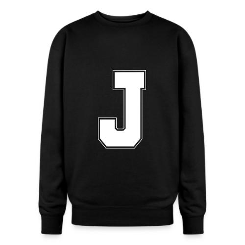 White Letter J – Varsity Alphabet Monogram - Oversized Crewneck Sweatshirt