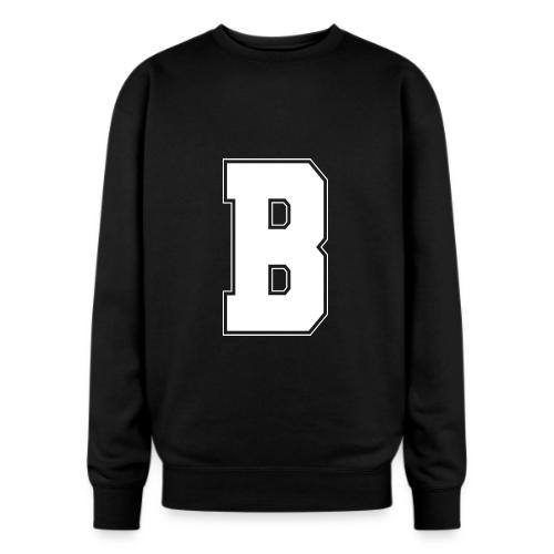 White Letter B – Varsity Alphabet Monogram - Oversized Crewneck Sweatshirt
