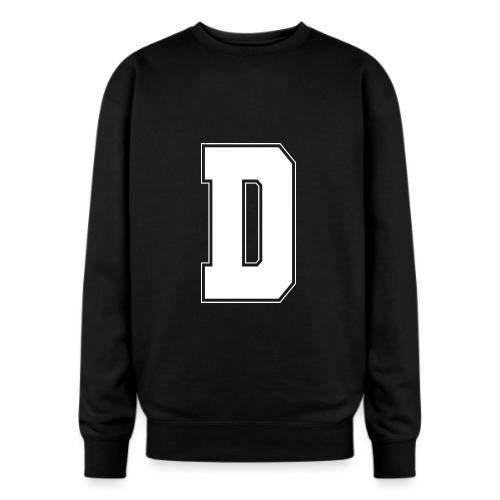 White Letter D – Varsity Alphabet Monogram - Oversized Crewneck Sweatshirt