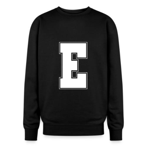 White Letter E – Varsity Alphabet Monogram - Oversized Crewneck Sweatshirt