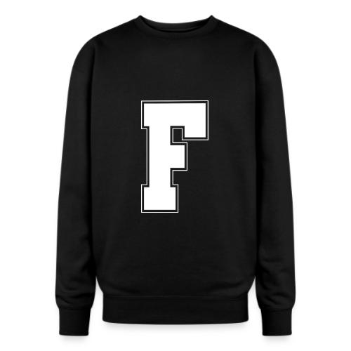 White Letter F – Varsity Alphabet Monogram - Oversized Crewneck Sweatshirt