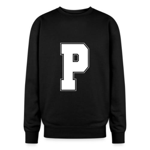 White Letter P – Varsity Alphabet Monogram - Oversized Crewneck Sweatshirt