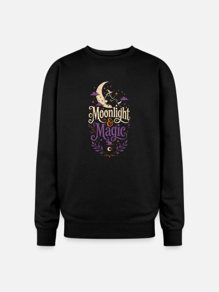 Moonlight & Magic Tshirt - Oversized Crewneck Sweatshirt - black