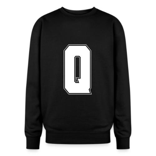 White Letter Q – Varsity Alphabet Monogram - Oversized Crewneck Sweatshirt