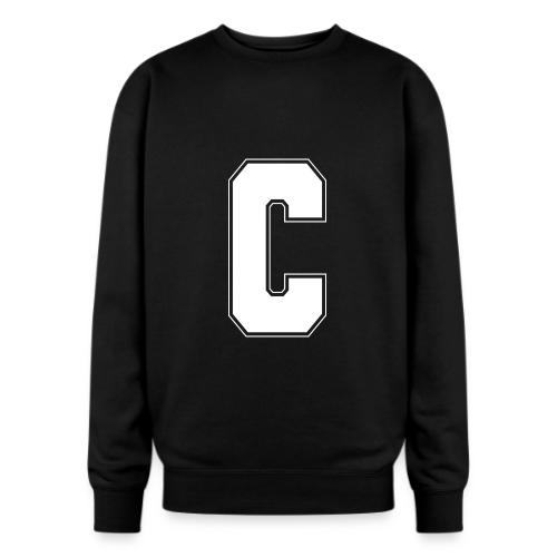 White Letter C – Varsity Alphabet Monogram - Oversized Crewneck Sweatshirt