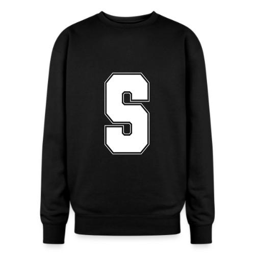White Letter S – Varsity Alphabet Monogram - Oversized Crewneck Sweatshirt