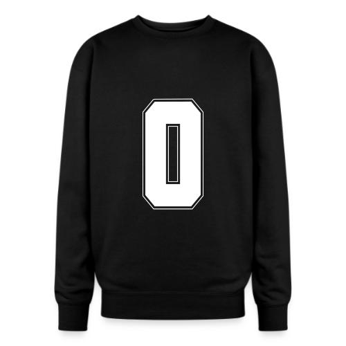 White Number 0 – Varsity Font - Oversized Crewneck Sweatshirt