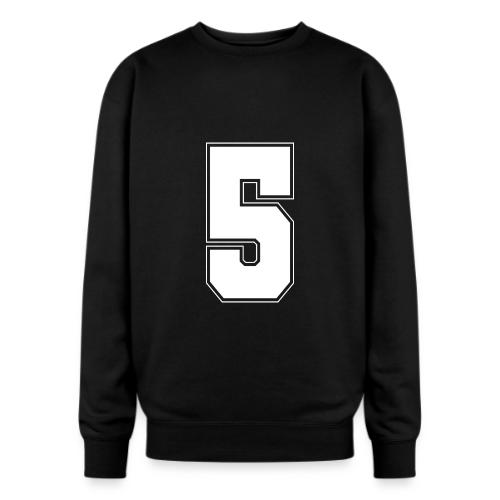 White Number 5 – Varsity Font - Oversized Crewneck Sweatshirt