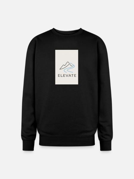 Elevate Mountain Minimal - Oversized Crewneck Sweatshirt - black
