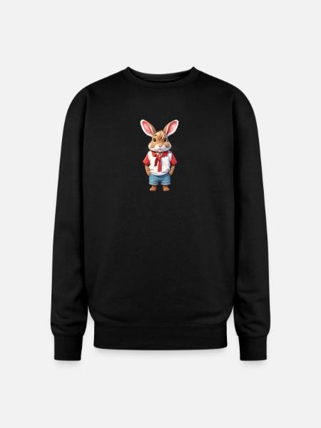 Default On the white mono - Oversized Crewneck Sweatshirt - black