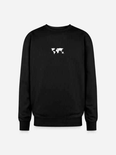 World Map - Oversized Crewneck Sweatshirt - black