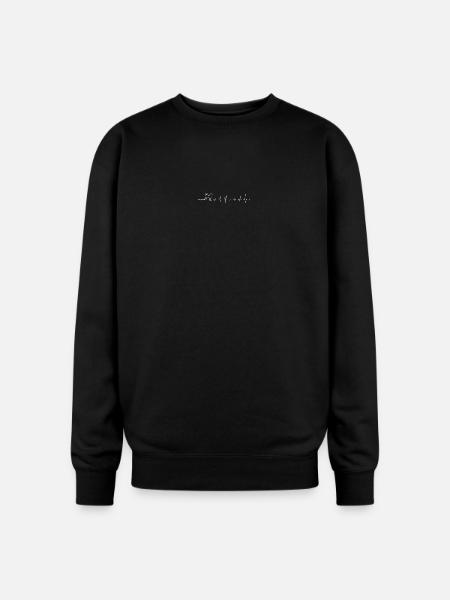 Dog Heartbeat Silhouette - Oversized Crewneck Sweatshirt - black