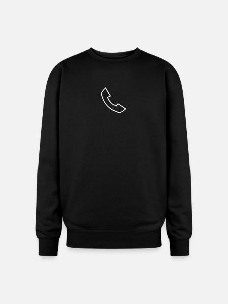 Basic Phone Icon - Oversized Crewneck Sweatshirt - black