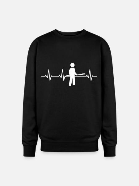 Baking Stickfigures Heartbeat - Oversized Crewneck Sweatshirt - black