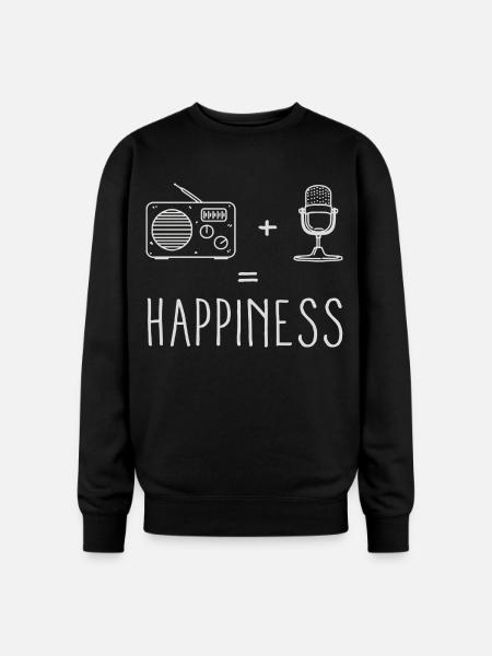 Radio Microphone Happiness - Oversized Crewneck Sweatshirt - black