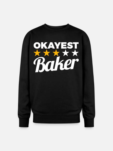 Okayest Baker - Oversized Crewneck Sweatshirt - black