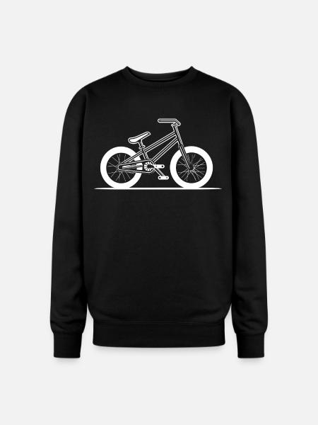 BMX Bike Drawing - Oversized Crewneck Sweatshirt - black