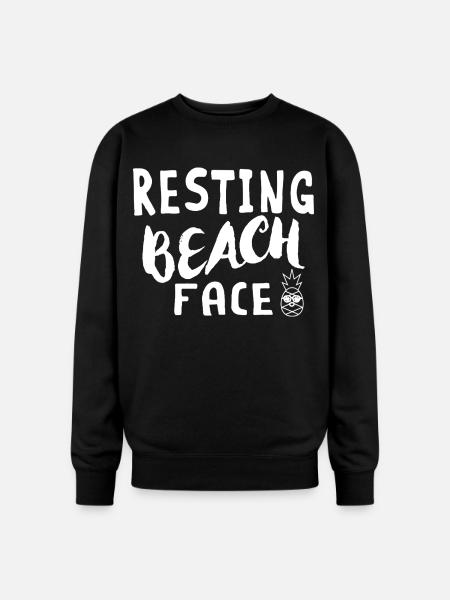 Resting Beach Face - Oversized Crewneck Sweatshirt - black