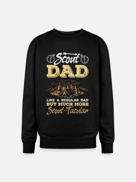 Scout Dad Scouting Camp Leader Father - Oversized Crewneck Sweatshirt - black