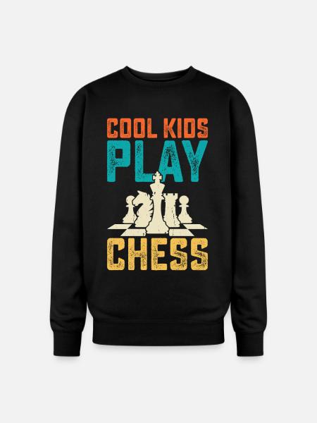 Cool Kids Play Chess - Oversized Crewneck Sweatshirt - black