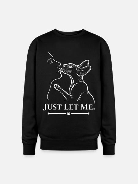 Affectionate Sphynx Cat - Oversized Crewneck Sweatshirt - black