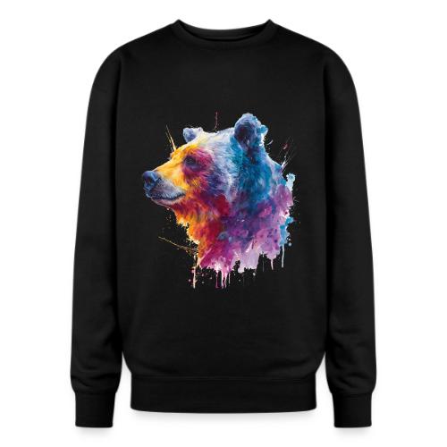 Watercolor Bear Portrait - Oversized Crewneck Sweatshirt
