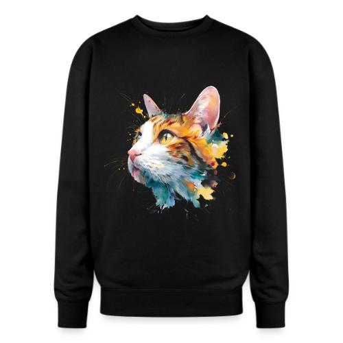 Cat: Feline Ink Burst - Oversized Crewneck Sweatshirt