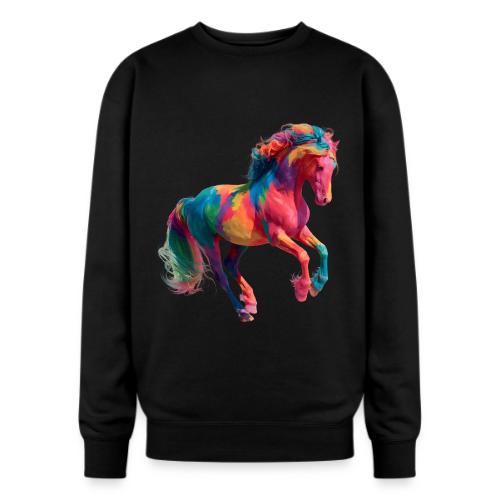 Colorful Paint Splatter Horse Art - Oversized Crewneck Sweatshirt