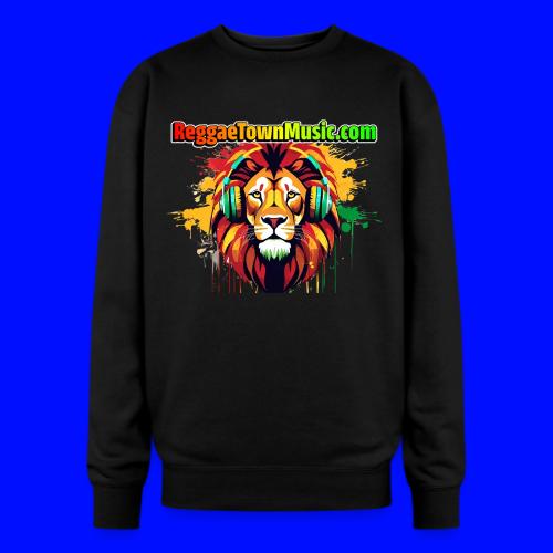 Reggae lion head music vibrant rasta dj art tee - Oversized Crewneck Sweatshirt