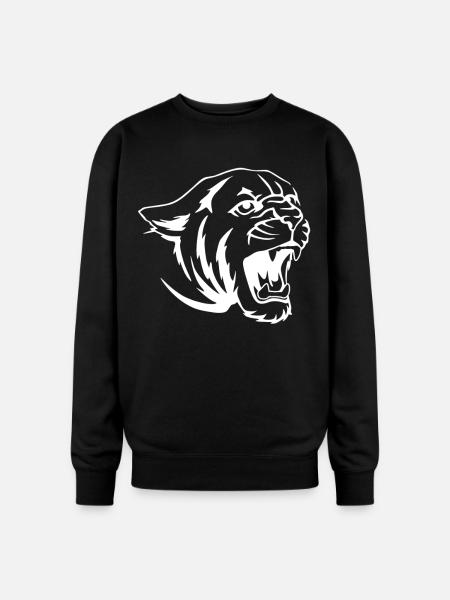 Cougar Tiger Face - Oversized Crewneck Sweatshirt - black