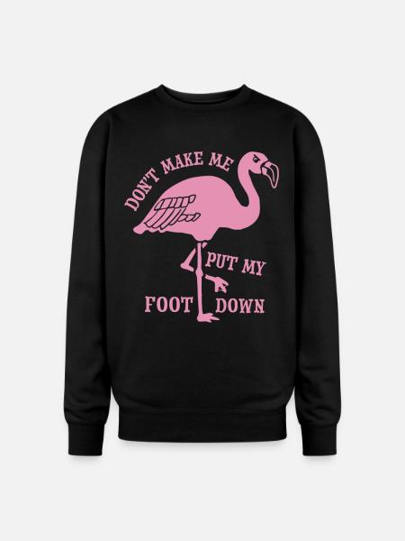Flamingo Foot Down - Oversized Crewneck Sweatshirt - black