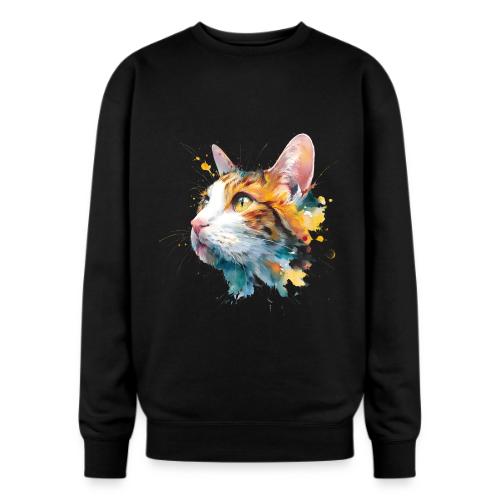 Cat: Feline Ink Burst - Oversized Crewneck Sweatshirt