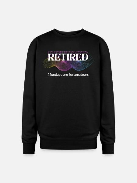Unique Retirement Gift - Oversized Crewneck Sweatshirt - black