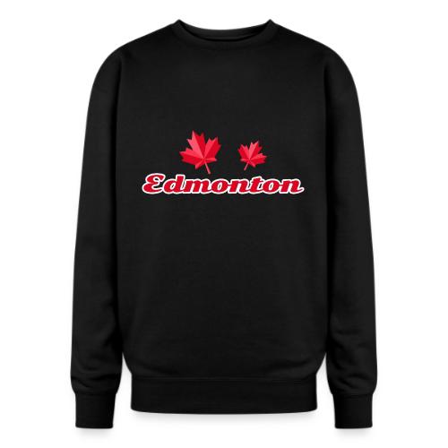 Edmonton with two red maple leaves - Oversized Crewneck Sweatshirt